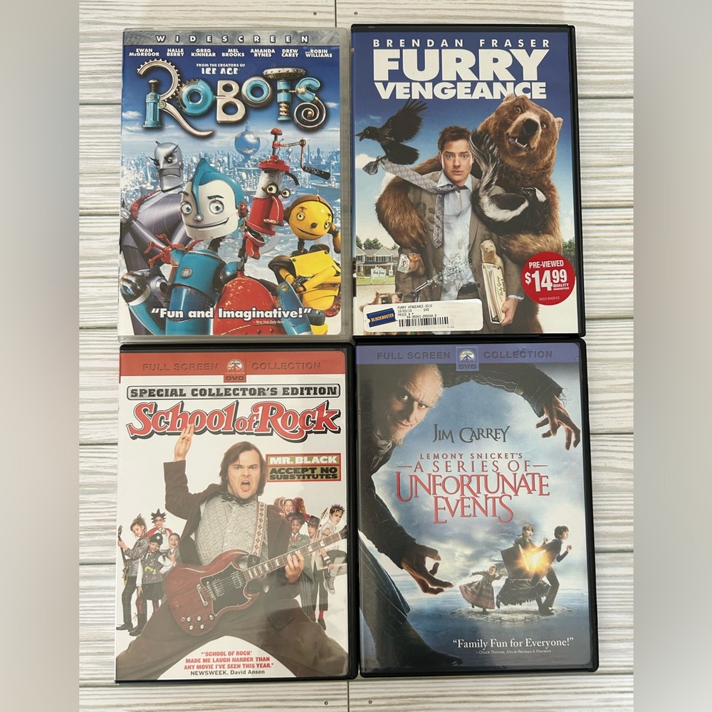 DVD Lot - 4 Family Movies